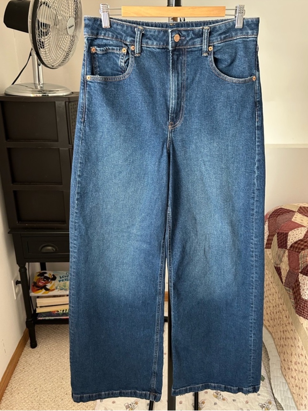Gap Extra High Rise Stride Wide Leg Jeans 31 12 Long